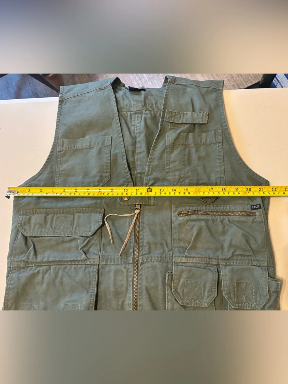 5.11 Tactical Olive Utility Vest with Multiple Pockets M 0061S